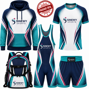 Ensemble d'équipement de sport MMA SINEWY pour adultes unisexes, vêtements de sport, ensemble de vêtements de combat en polyester respirant - Product Image 4