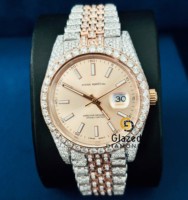 Nouvelle montre tendance de luxe, charme artisanal, acier inoxydable japonais, mouvement mécanique, analogique, cadran en verre 41 mm, style hip hop