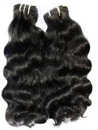 Trame de cheveux vierges naturels indiens bruts, cheveux ondulés soyeux doux, donneur unique, extensions de cheveux ondulés indiens noirs - Product Image 5