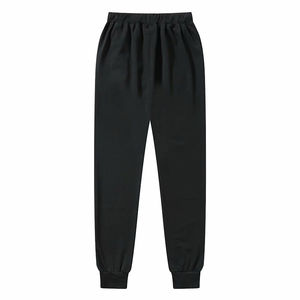 Men's Casual 2 <b>Pocket</b> Jogger Pants New Arrival Customizable Embroidery Design Solid Black Cotton Polyester Bottom Fit <b>Trousers</b> - Product Image 3