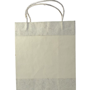 Bolsa de Papel para Regalo de Boda, Estilo Moderno, Personalizada, Reciclada, Hecha a Mano, de Algodón, con Asas de Cuerda a Juego - Product Image 1