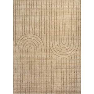 Alfombra de Lana Anudada a Mano Thyme Gold, Diseño Abstracto Clásico para Sala de Estar o Dormitorio - Modelo LA-1513 - Product Image 1