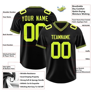 เสื้อเจอร์ซีย์อเมริกันฟุตบอลสั่งทำเสื้อเจอร์ซีย์สไตล์ใหม่ปักลาย - Product Image 3