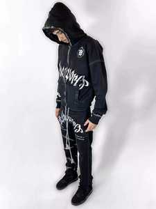 Survêtement en coton brodé délavé à l'acide usine OEM tissu respirant marque privée en vrac ensembles de mode urbaine en gros - Product Image 2