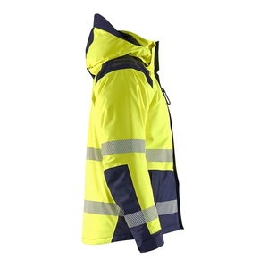เสื้อแจ็คเก็ตทำงานฤดูหนาวแบบระบายอากาศได้ดี สีเหลืองสดใสแบบสองสี แขนยาว มีแถบสะท้อนแสง สำหรับคนงานก่อสร้าง - Product Image 4