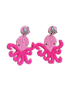 Boucles d'oreilles brodées à la main en Inde Logo du jour du match personnalisé perles de rocaille en verre mignonnes autres métiers par glowin fashion - Product Image 4