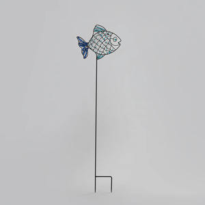 รูปปั้นดอกไม้ตกแต่งสวนทำด้วยมือทำจากโลหะเหล็กสีเหลืองสำหรับตกแต่งสวนกลางแจ้ง - Product Image 6