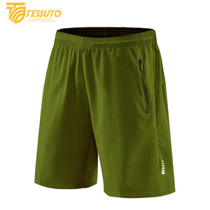 Te New 2025 Summer Trend Men's Gym Sports Shorts Outdoor Running Fitness Breathable Solid Plain Dyed Double <b>Layer</b> - Product Image 4