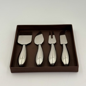 New Arrival Stainless Steel <b>Set</b> of 4 Mirror Polished with Box Cheese <b>Set</b> Suitable for Home Restaurant and Wedding Gift Use - Product Image 3