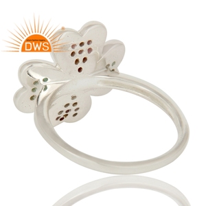 Meilleure vente bague empilable en argent sterling avec rubis naturel et émeraude bijoux personnalisés pour femmes cadeau pour elle - Product Image 3