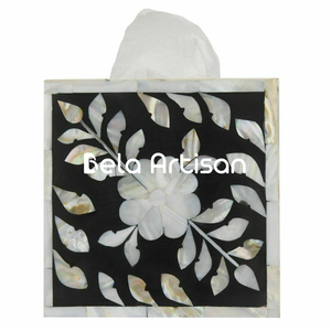 Cajas de pañuelos de nácar con incrustaciones de decoración del hogar de primera calidad para mayoristas - Product Image 6