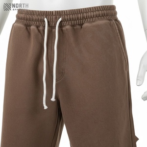 กางเกงขาสั้นซักได้สำหรับผู้ชายกางเกงขาสั้นผ้าแคนวาสแบบผูกเชือกแห้งเร็วพิมพ์โลโก้ได้ตามต้องการ - Product Image 2