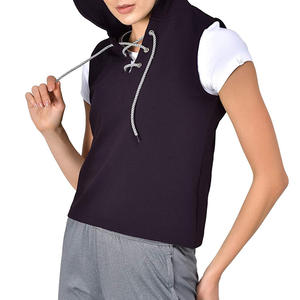 Nuevo OEM de alta calidad al por mayor mujeres gimnasio Fitness peso ligero mujeres gimnasio sin mangas Sudadera con capucha Etiqueta Privada personalización - Product Image 4