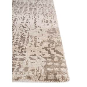 Alfombra Rectangular Kavi Gris y Negra, Tejida a Mano con Lana y Seda de Bambú, Diseño Teoría del Caos, Estilo Boho, para Hogar y Pasillo - Esk-7048 - Product Image 4
