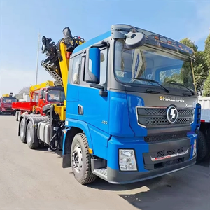รถบรรทุกติดเครน Shacman X3000 พร้อมแขนไฮดรอลิก บังคับด้วยรีโมทคอนโทรล รถดัมพ์ รถบรรทุกติดเครนแบบ Knuckle Flatbed Crane สำหรับขาย - Product Image 1