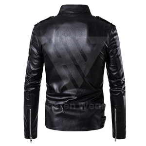 Veste en cuir de mouton enduit pour homme, best-seller, imperméable, séchage rapide, logo frontal, faible MOQ, nouvelle arrivée - Product Image 3