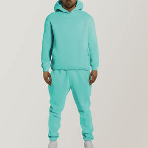 Ensemble de jogging personnalisé pour homme, 100 % coton, imprimé, faible MOQ, sweat à capuche et pantalon de jogging assortis, ensemble vierge 2 pièces - Product Image 1