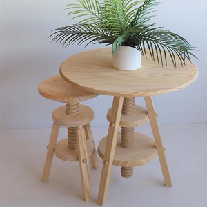Comodino Girevole WELL HOME in Legno di Pino 59.5x59.5x65 cm con Finitura Verniciata - Product Image 3
