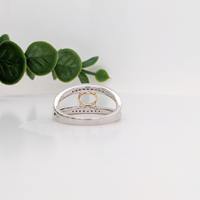 10x8mm Ovaler Hochwertiger Umweltfreundlicher 14k Vergoldeter Prong-Setting Halbmontierter Ring aus 925 Sterling Silber Bleifreie Schmuckkomponenten