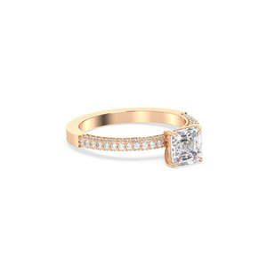 REYES Personnalisable Asscher Cut 1.48CT Lab Grown Diamond Ring IGI Certified 14K Solid Gold HPHT CVD Diamonds Luxury Fine Jewelry - Product Image 3