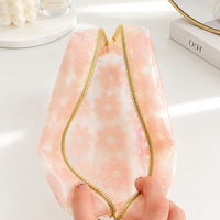 Sac cosmétique en PVC avec logo personnalisé, trousse de beauté transparente, sac de maquillage imperméable en PVC, trousse de toilette de voyage pour hôtel, ensembles de cadeaux d'accueil