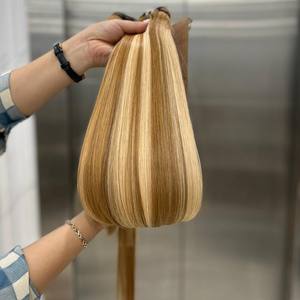 Extensiones de cabello humano vietnamita Real 100% tonos rubios hueso recto Super paquetes dobles con cierre Frontal virgen crudo - Product Image 2