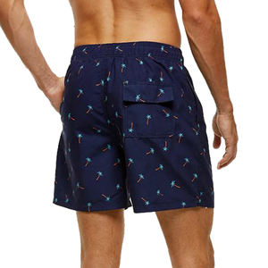 Pantalones cortos de playa de secado rápido de poliéster personalizados para hombre de talla grande con estampado 3D elástico con cordón para nadar en la playa - Product Image 2