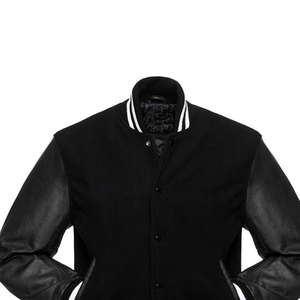 Vestes Letterman de haute qualité pour hommes avec col montant avec logo sur le devant - Product Image 5