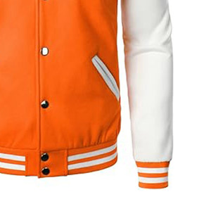 Nueva chaqueta universitaria de satén profesional OEM al por mayor, chaqueta de béisbol activa de invierno bordada con letras - Product Image 5