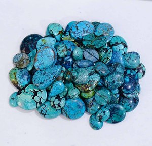 Meilleure vente semi-précieux naturel tibétain Turquoise Cabochon pierre précieuse en vrac tibétain Turquoise Cabochon pierre précieuse à vendre - Product Image 4