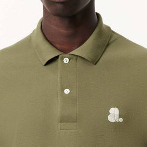 Camiseta de Fibra de Bambú Transpirable Informal Sólida para Hombre de Primera Calidad con Tapeta de Dos Botones, Tela Jersey Estampada Personalizada - Product Image 3