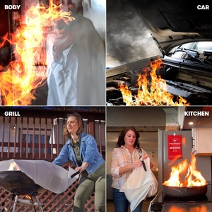 Car Fire Blanket Hot Sale Fire Retardant Fire Blanket for Gas Stations and Kitchen usage 4 feet - Product Image 3