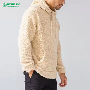 Sweat à capuche unisexe personnalisé en polaire épaisse - Respirant, séchage rapide, polyester/coton, couleur unie, manches longues, sport, gym - Product Image 2