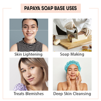 Base de savon transparente et transparente à la papaye Melt & Verser au prix de gros | Obtenez une base de savon pomme verte au prix de gros | VedaOils