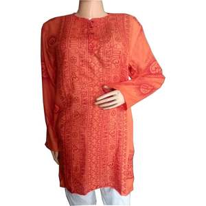 KVR de alta calidad Om Kurta 100% tela de algodón de alta calidad precios al por mayor ropa Lisa personalizada Anti Technics estilo de artículo para exportación - Product Image 1