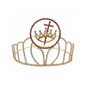 Couronne maçonnique des Chevaliers Templiers, formes élévatées et simples disponibles, disponible en argent et en or, ajustement réglable, fabrication artisanale en or - Product Image 1