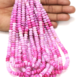 Cuentas Redondas de Ópalo Rosa: Hilo de 16 Pulgadas, Cuentas de Piedras Preciosas Lisas - Product Image 5