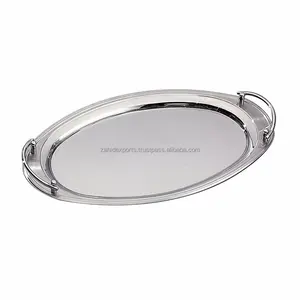 Bandeja de Metal Hecha a Mano de Estilo Vintage, Bandeja de Metal Hecha a Mano para Decoración del Hogar, Bandeja de Metal Base, Fabricada por Zahid Exports, Gran Mayorista, Segura - Product Image 4