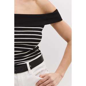 T-shirt décontracté ajusté sans manches à épaules dénudées, col uni, respirant, en coton et élasthanne, tailles XS à XL - Product Image 6