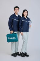 Chaqueta FMF Lisa Teñida Unisex 100% Poliéster Vietnam Impermeable Cortavientos Aislamiento Térmico Azul Marino Carcasa Rígida Todas las Temporadas