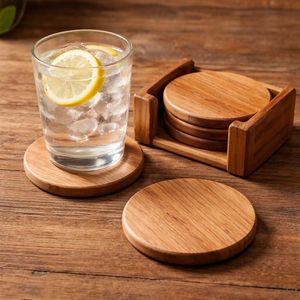 Collection élégante de dessous-de-verre en bois pour un usage quotidien dans le salon, la salle à manger et le bureau - Product Image 3