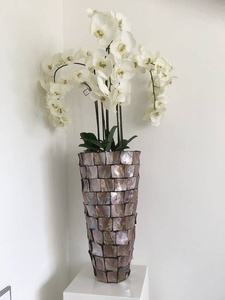 Usine Directement Mère de Perle Incrustation Vase Décoration Maison Moderne Fleur Vase OEM Conception Personnaliser À La Main Du Vietnam - Product Image 3