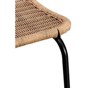 Wholesale nice choice natural rattan dining <b>chairs</b> with <b>metal</b> leg for home furniture and decor from Vietnam top selling - Product Image 4