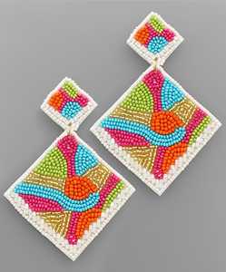 Pendientes llamativos con bordado a mano Idea de regalo - Product Image 3