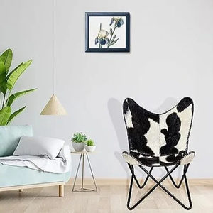 Chaise papillon en cuir antique, rustique, moderne, artisanale, fait à la main, en fer BKF indien original, pour salon intérieur, utilisation dans les hôtels - Product Image 2