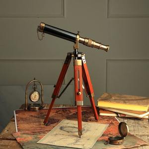 Handmade Metal And Wooden <b>Telescope</b> Vintage Nautical Maritime Design <b>Brass</b> Finish For Home Office Decor - Product Image 3