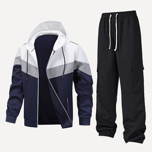 Ensemble de survêtement sportif pour homme, survêtement de qualité, costumes d'automne, 2 pièces, sweat-shirt + pantalon, tenue de sport, vêtements de mode masculine, survêtement à capuche - Product Image 5