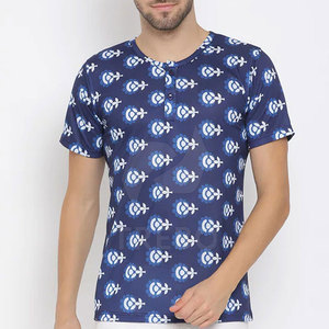 Camiseta de sublimación de poliéster/algodón de manga corta duradera transpirable de secado rápido para hombre, ropa para exteriores, Color sólido, lo último - Product Image 1