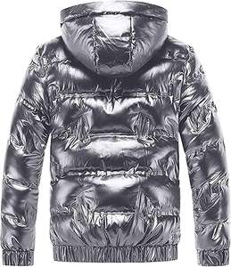 <b>Mens</b> Winter Shiny Puffer <b>Jacket</b>, Insulated Down Coat with Hood, Water-Resistant, Manufacturer, Exporter, Supplier & Wholesaler - Product Image 2