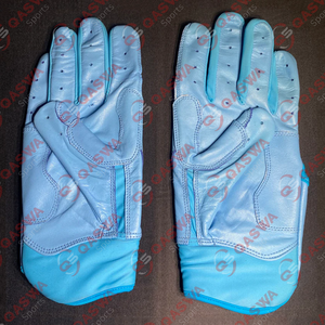 Gants de frappe de baseball de qualité supérieure, bleu clair, en cuir véritable, pour l'entraînement - Product Image 2